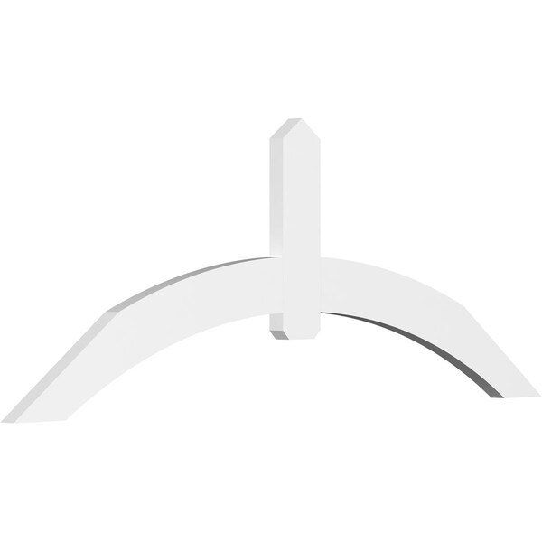 Ekena Millwork Archdale Architectural Grade PVC Gable Bracket, 84"W x 31 1/2"H x 2"D x 6"F, 9/12 Pitch GBP084X32X0206ARC00 - main